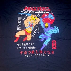 RIPT SOCIETY X HE MAN MASTERS OF THE UNIVERSE LARGE SHIRT